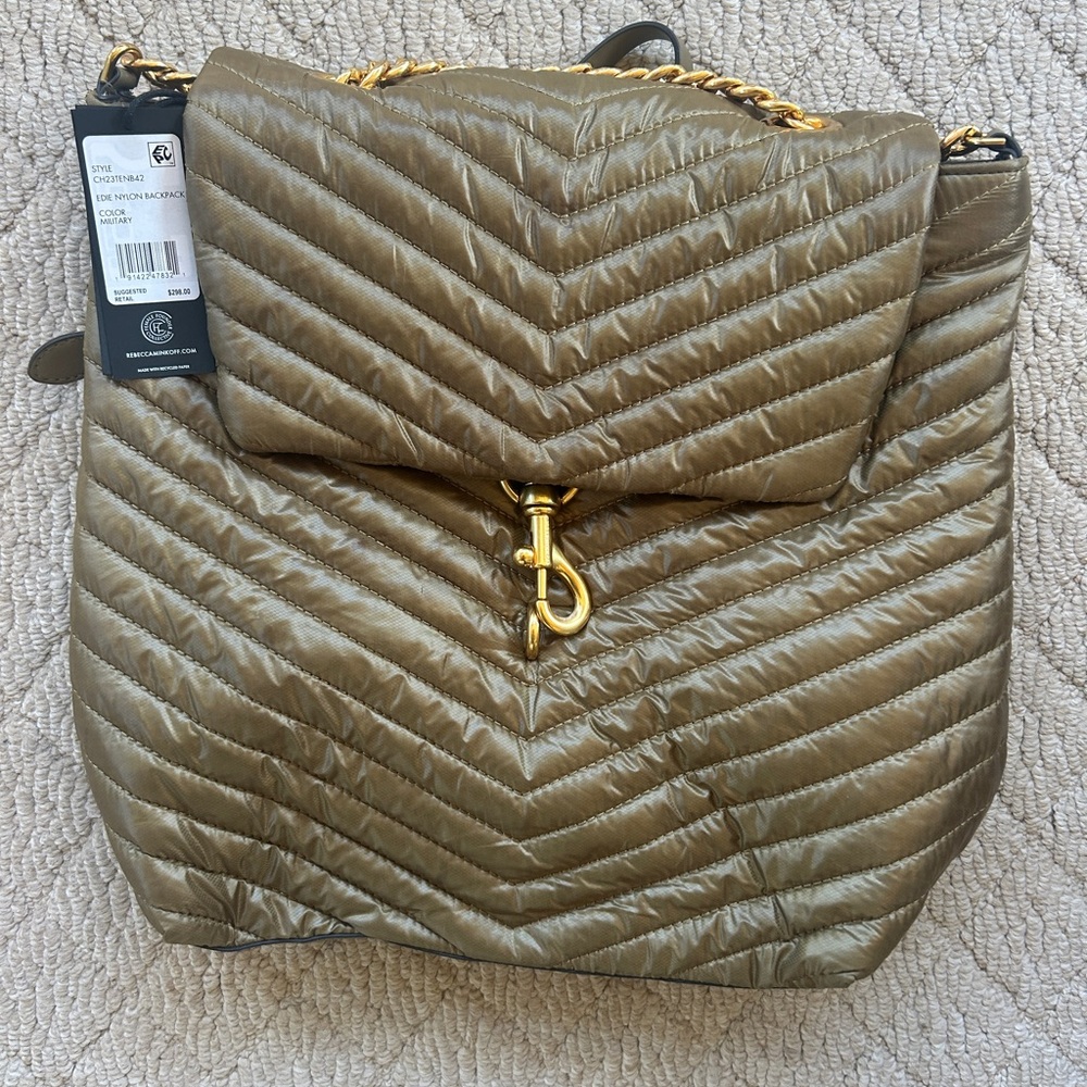 Rebecca Minkoff Quilted Gold Women's Backpack